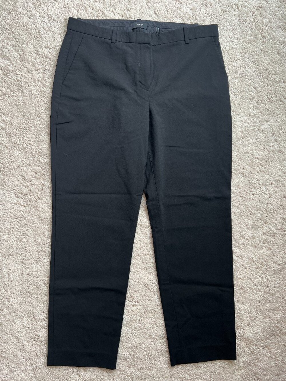 Theory Treeca 4 Sevona Black Virgin Wool Slim Ankle Pants Size 8